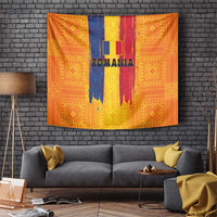 Personalized Romania Flag Day Tapestry Traditional Pattern Royal Style
