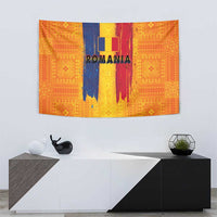 Personalized Romania Flag Day Tapestry Traditional Pattern Royal Style