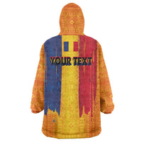 Personalized Romania Flag Day Wearable Blanket Hoodie Traditional Pattern Royal Style