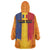 Personalized Romania Flag Day Wearable Blanket Hoodie Traditional Pattern Royal Style