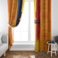 Personalized Romania Flag Day Window Curtain Traditional Pattern Royal Style