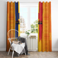 Personalized Romania Flag Day Window Curtain Traditional Pattern Royal Style