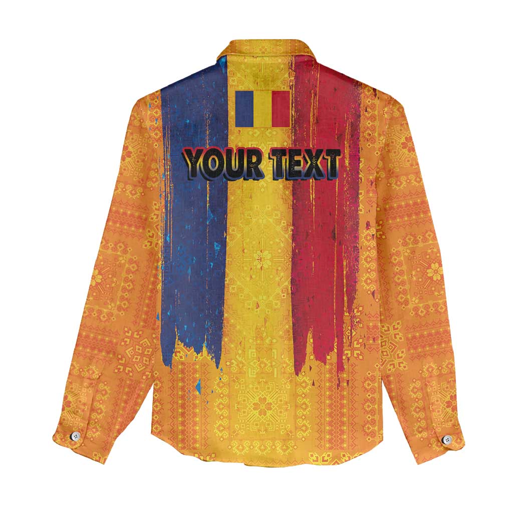 Personalized Romania Flag Day Women Casual Shirt Traditional Pattern Royal Style