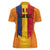 Personalized Romania Flag Day Women Polo Shirt Traditional Pattern Royal Style