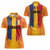 Personalized Romania Flag Day Women Polo Shirt Traditional Pattern Royal Style