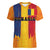 Personalized Romania Flag Day Women V-Neck T-Shirt Traditional Pattern Royal Style