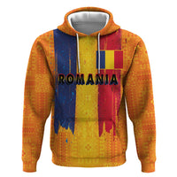 Personalized Romania Flag Day Zip Hoodie Traditional Pattern Royal Style