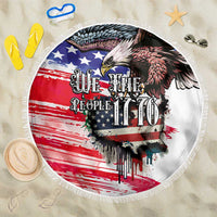 The United States Independence Day Beach Blanket We The People Watercolor Style