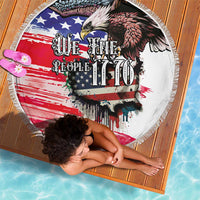 The United States Independence Day Beach Blanket We The People Watercolor Style
