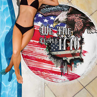 The United States Independence Day Beach Blanket We The People Watercolor Style