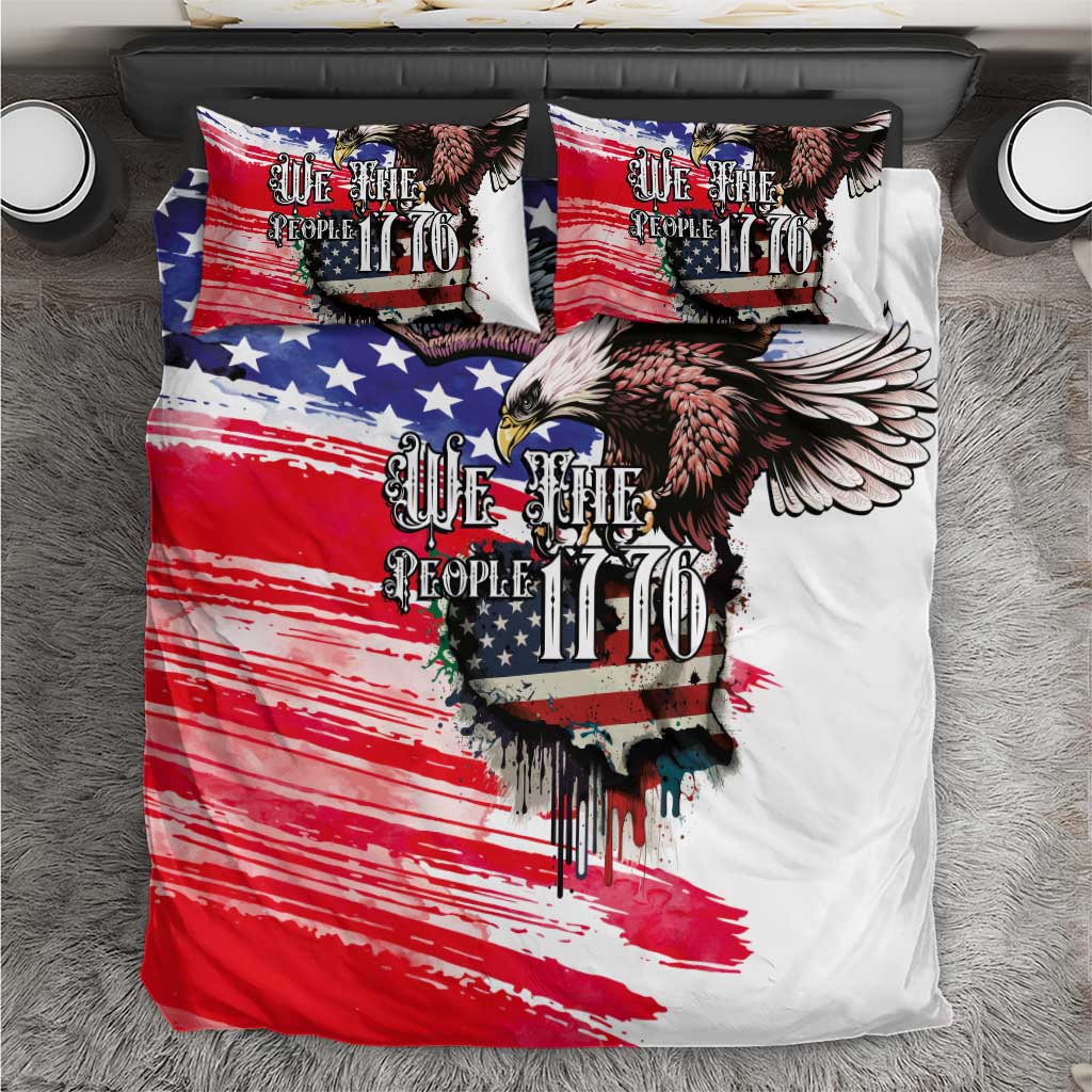 The United States Independence Day Bedding Set We The People Watercolor Style