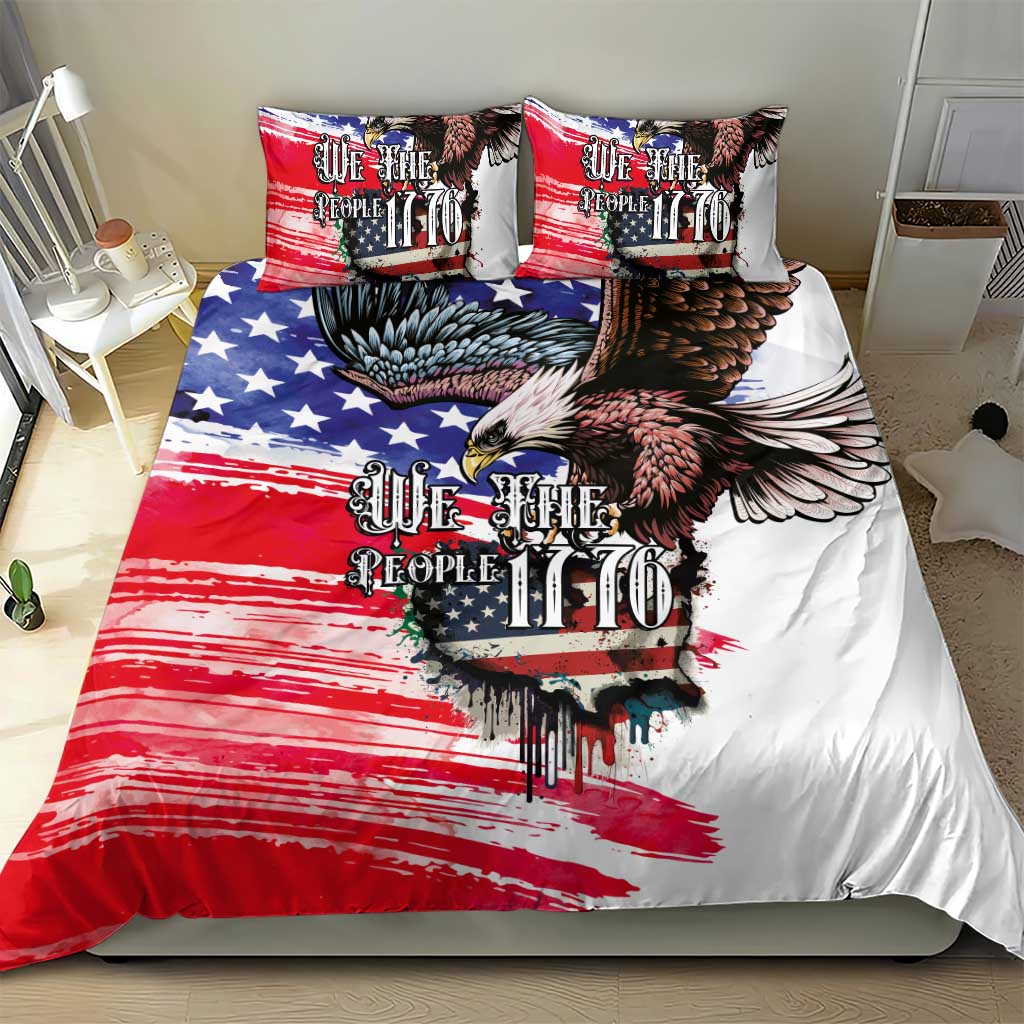 The United States Independence Day Bedding Set We The People Watercolor Style
