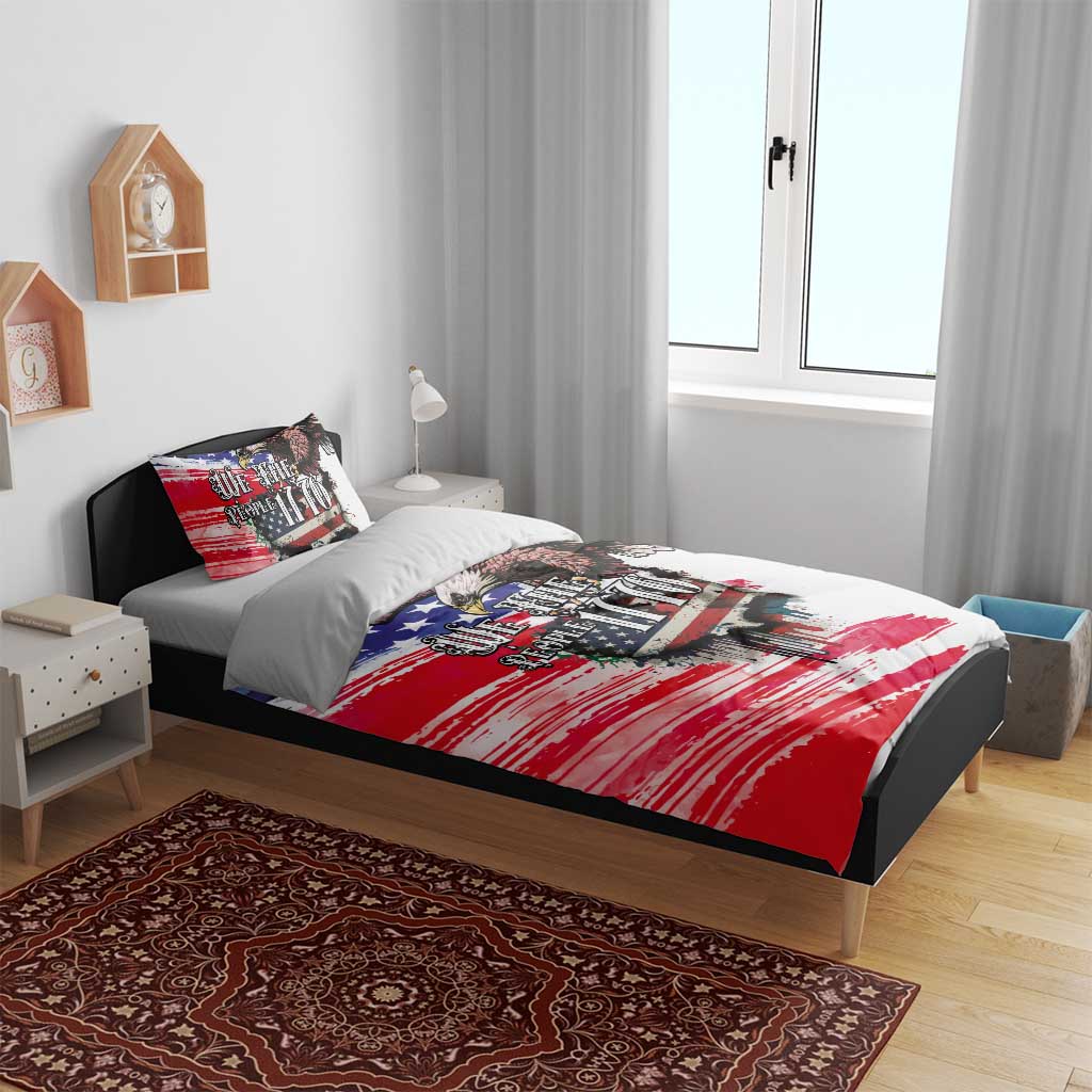 The United States Independence Day Bedding Set We The People Watercolor Style