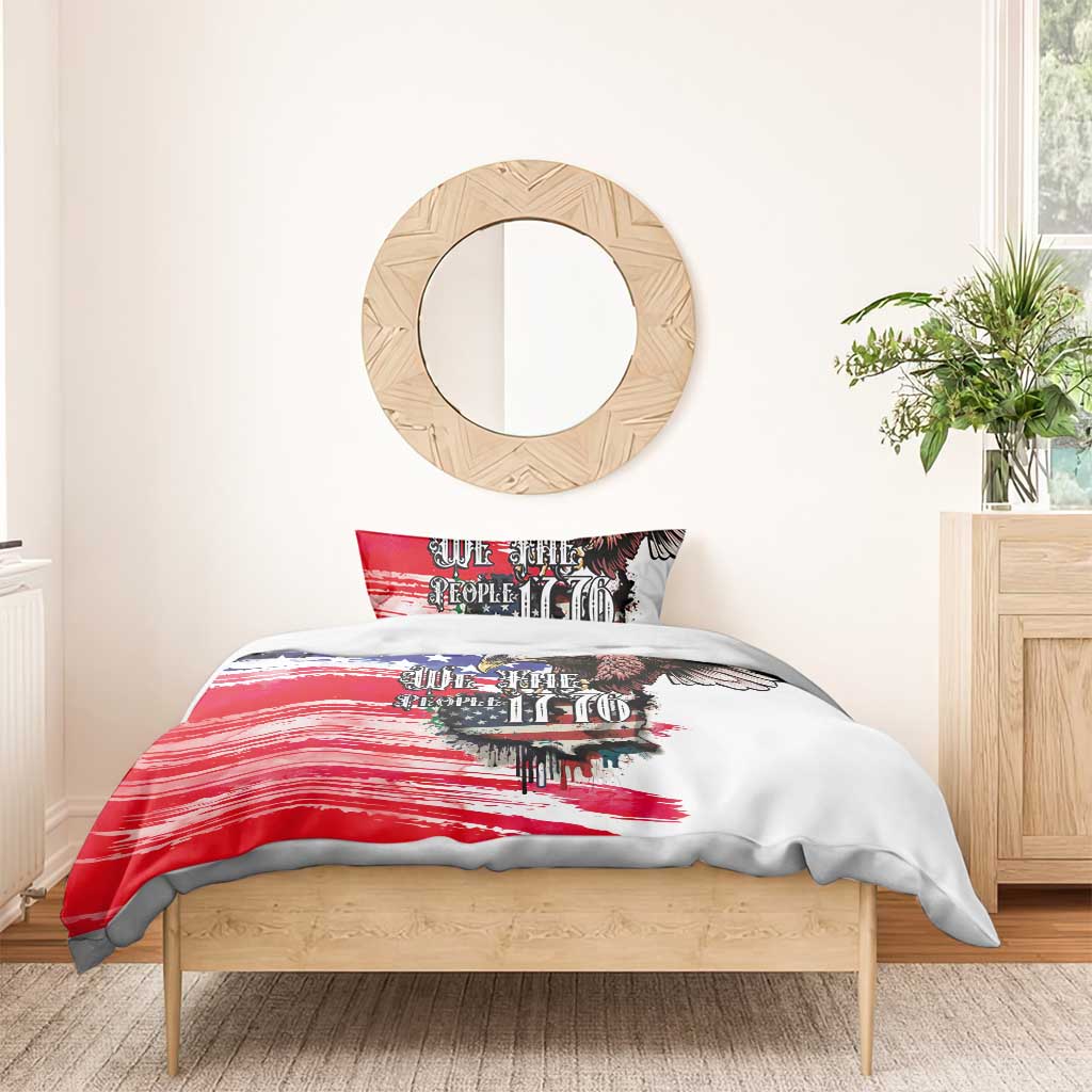 The United States Independence Day Bedding Set We The People Watercolor Style