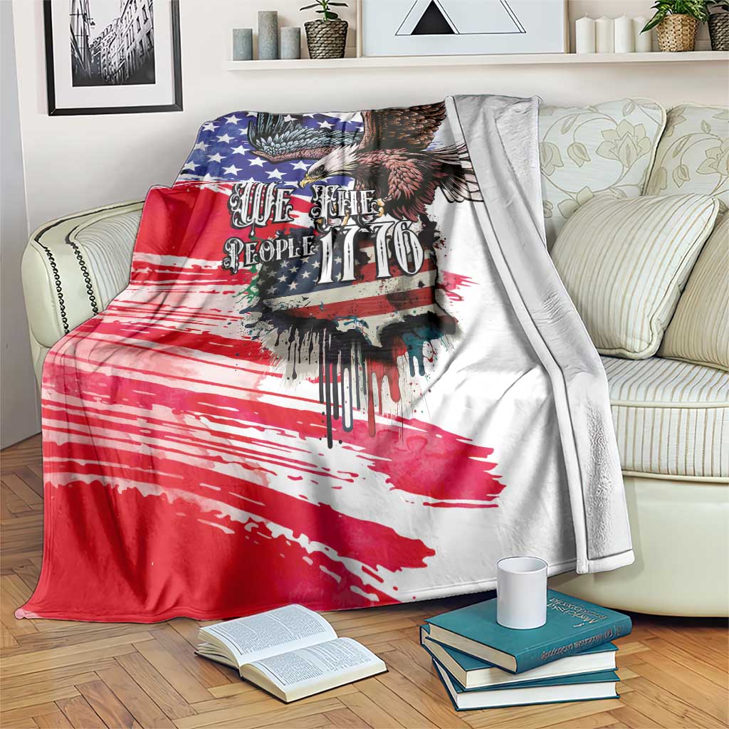 The United States Independence Day Blanket We The People Watercolor Style