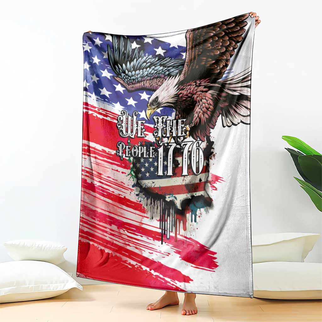 The United States Independence Day Blanket We The People Watercolor Style