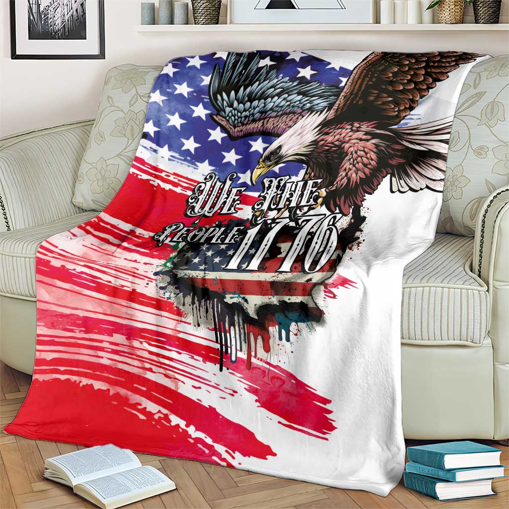 The United States Independence Day Blanket We The People Watercolor Style