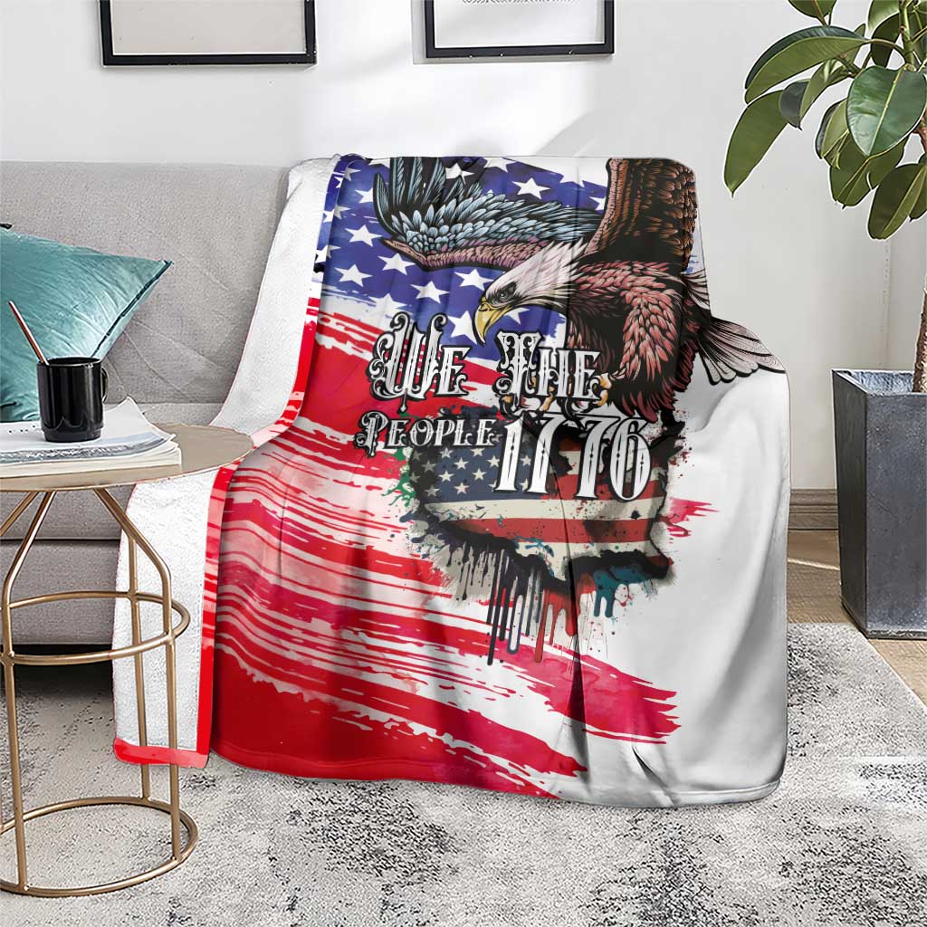 The United States Independence Day Blanket We The People Watercolor Style