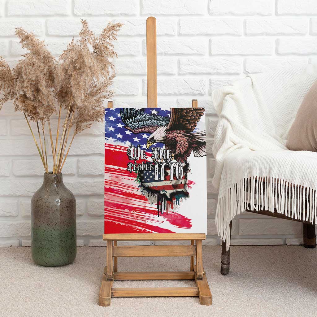 The United States Independence Day Canvas Wall Art We The People Watercolor Style