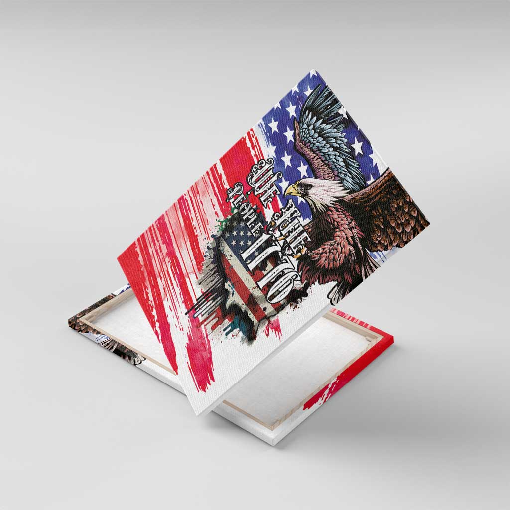 The United States Independence Day Canvas Wall Art We The People Watercolor Style