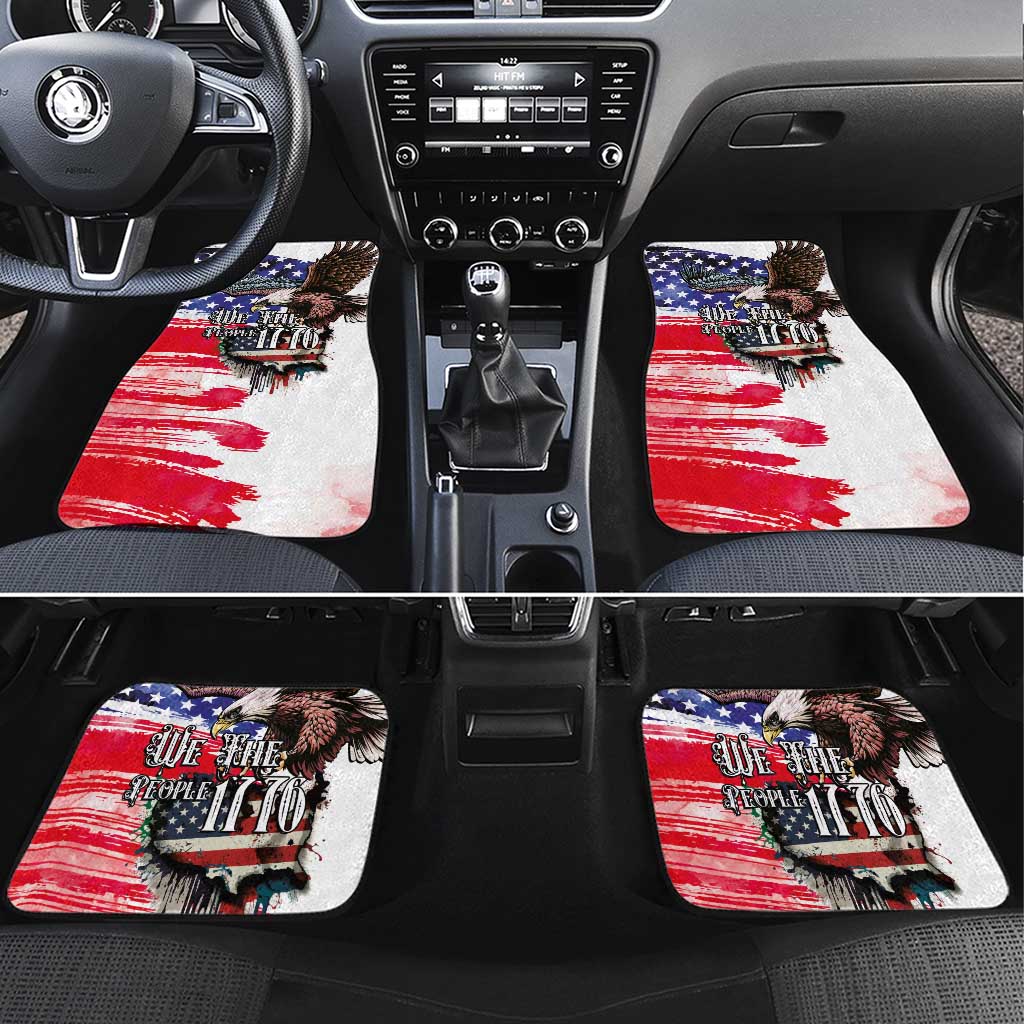The United States Independence Day Car Mats We The People Watercolor Style