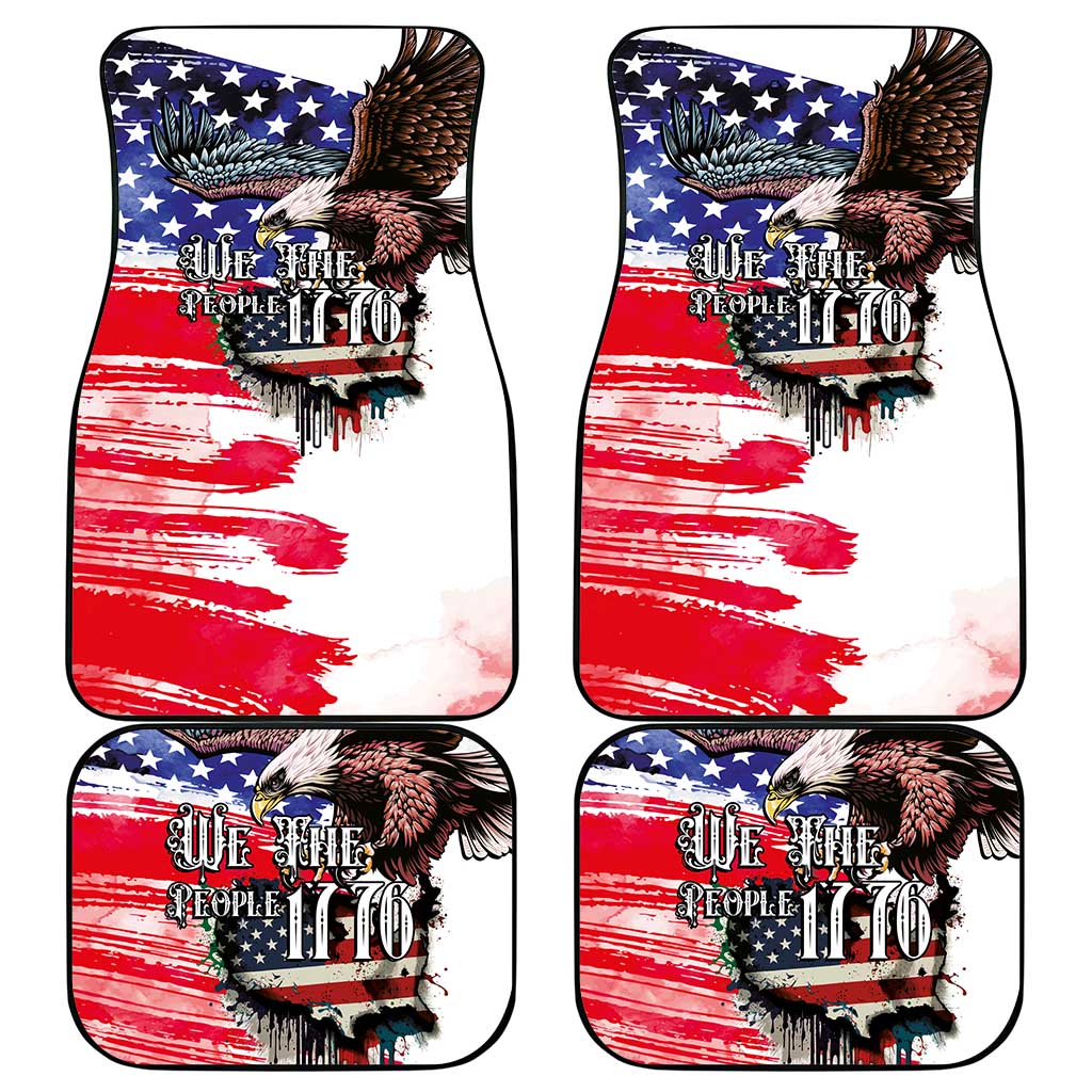 The United States Independence Day Car Mats We The People Watercolor Style