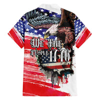The United States Independence Day Family Matching Puletasi and Hawaiian Shirt We The People Watercolor Style