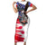 The United States Independence Day Family Matching Short Sleeve Bodycon Dress and Hawaiian Shirt We The People Watercolor Style