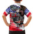 The United States Independence Day Family Matching Summer Maxi Dress and Hawaiian Shirt We The People Watercolor Style