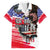 The United States Independence Day Family Matching Summer Maxi Dress and Hawaiian Shirt We The People Watercolor Style