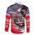 The United States Independence Day Family Matching Summer Maxi Dress and Hawaiian Shirt We The People Watercolor Style