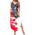 The United States Independence Day Family Matching Summer Maxi Dress and Hawaiian Shirt We The People Watercolor Style