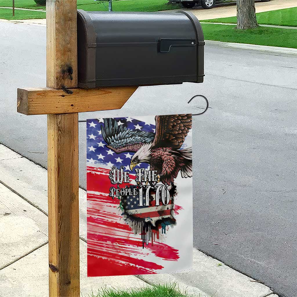 The United States Independence Day Garden Flag We The People Watercolor Style