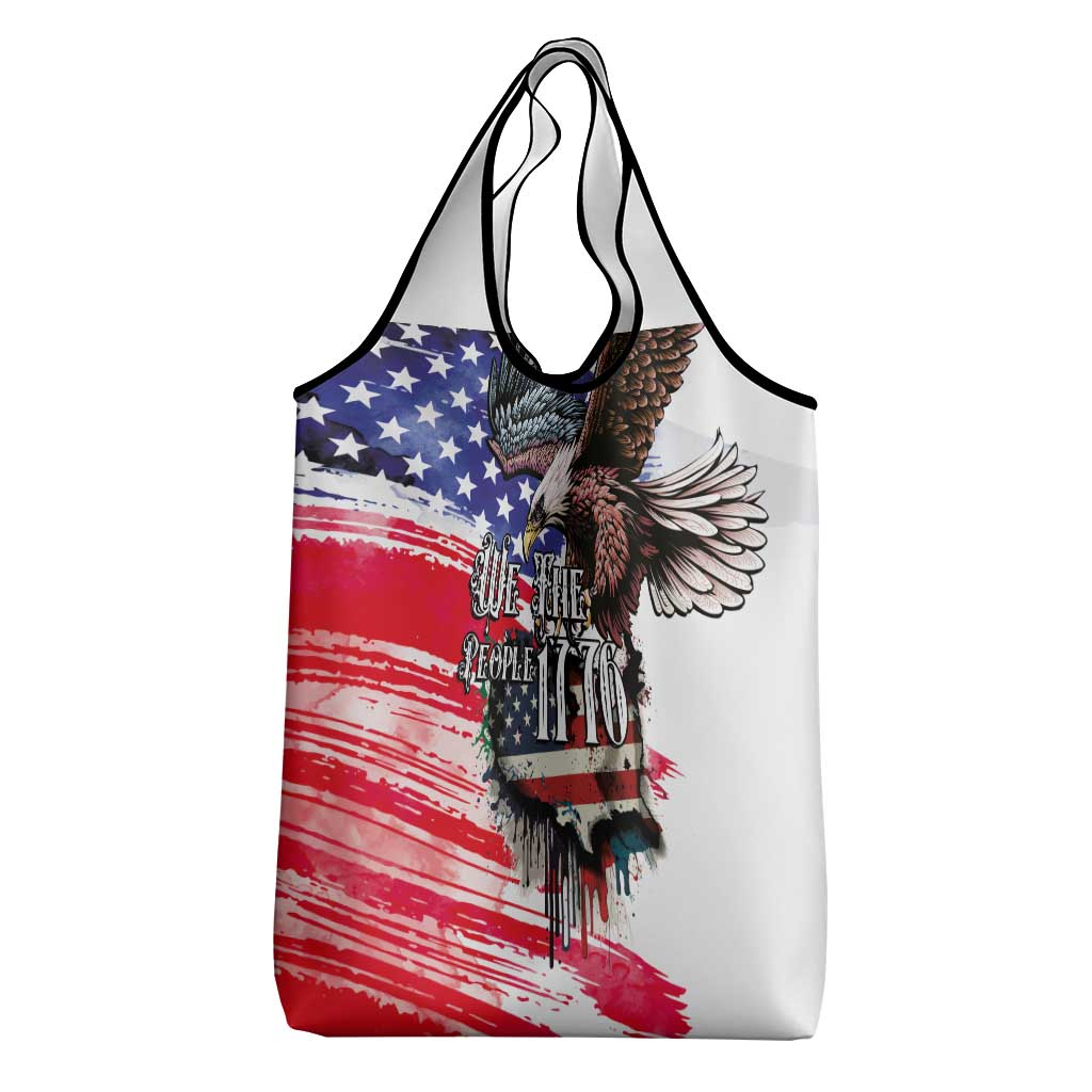 The United States Independence Day Grocery Bag We The People Watercolor Style