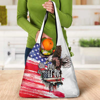 The United States Independence Day Grocery Bag We The People Watercolor Style