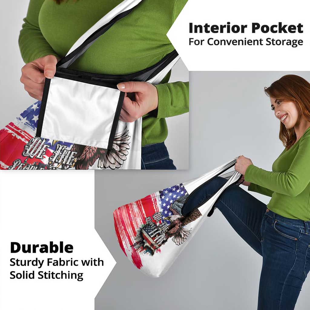 The United States Independence Day Grocery Bag We The People Watercolor Style