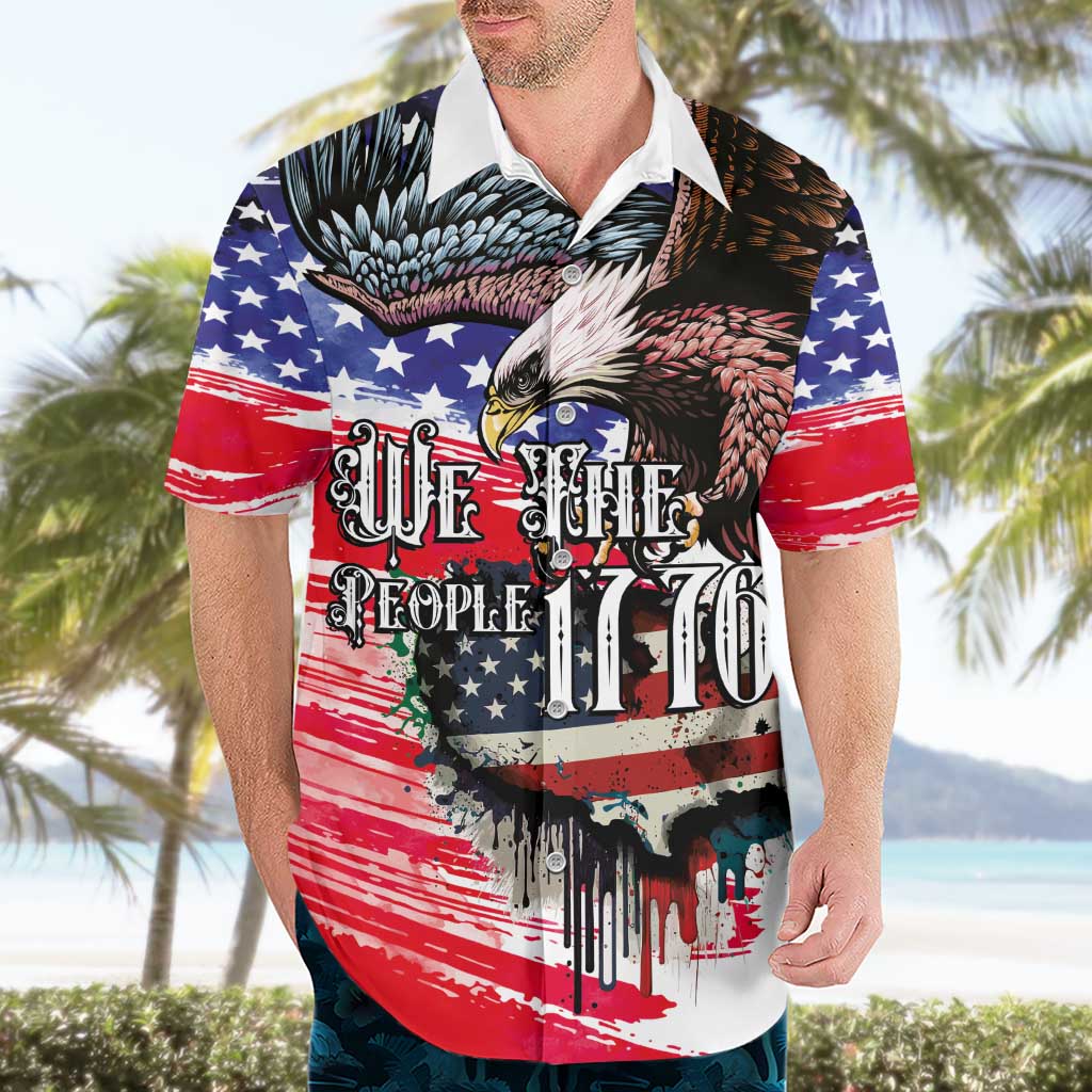 The United States Independence Day Hawaiian Shirt We The People Watercolor Style