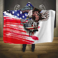 The United States Independence Day Hooded Blanket We The People Watercolor Style