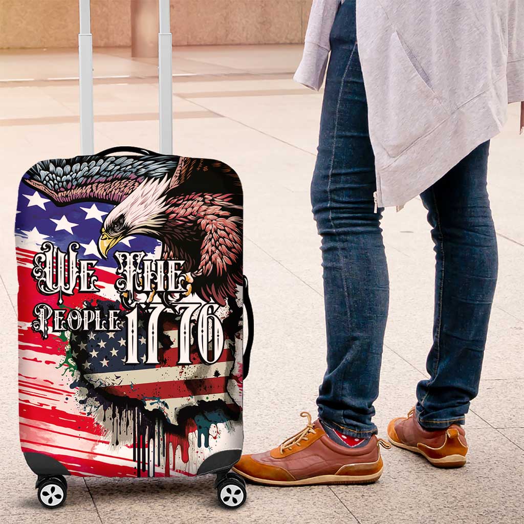 The United States Independence Day Luggage Cover We The People Watercolor Style