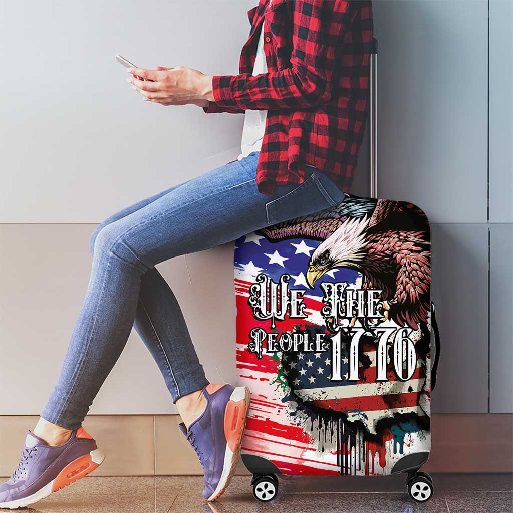 The United States Independence Day Luggage Cover We The People Watercolor Style
