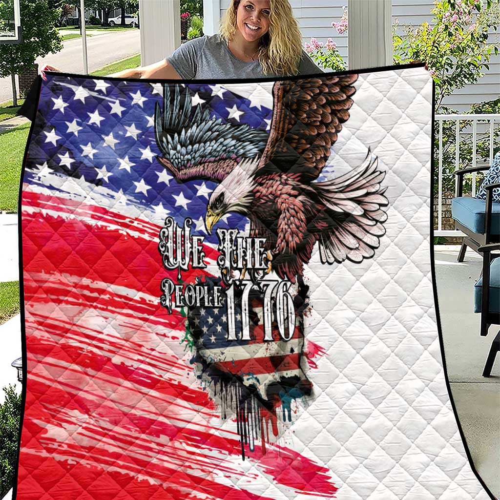 The United States Independence Day Quilt We The People Watercolor Style