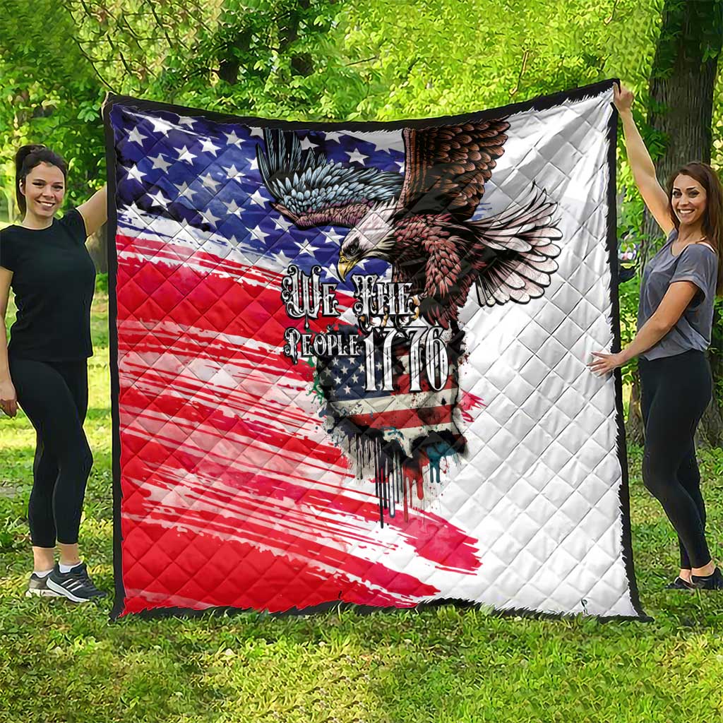 The United States Independence Day Quilt We The People Watercolor Style