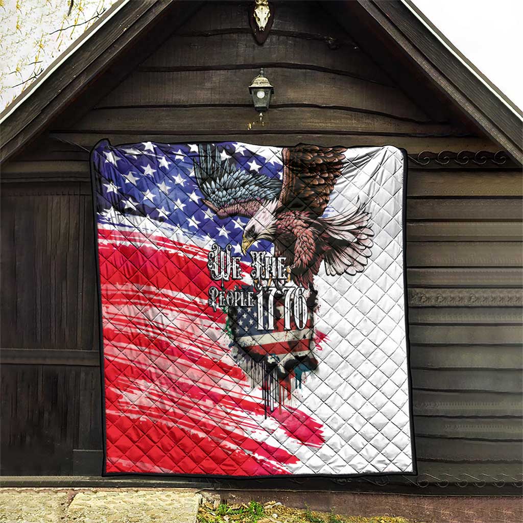 The United States Independence Day Quilt We The People Watercolor Style