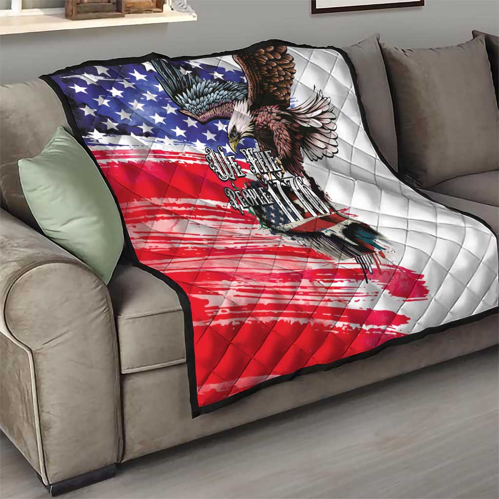 The United States Independence Day Quilt We The People Watercolor Style