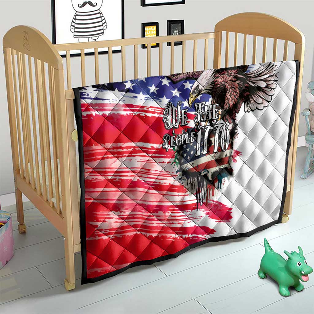 The United States Independence Day Quilt We The People Watercolor Style