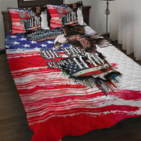 The United States Independence Day Quilt Bed Set We The People Watercolor Style