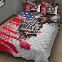 The United States Independence Day Quilt Bed Set We The People Watercolor Style