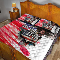 The United States Independence Day Quilt Bed Set We The People Watercolor Style