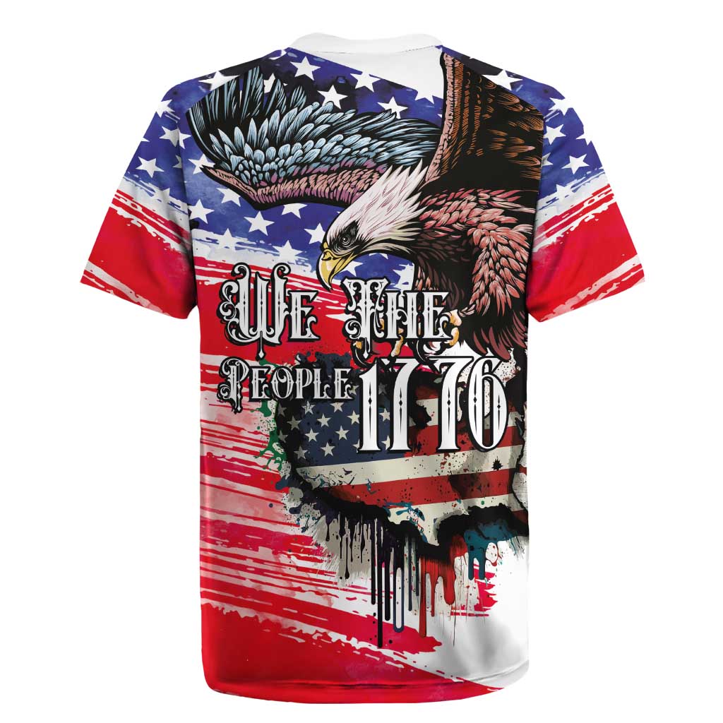 The United States Independence Day Rugby Jersey We The People Watercolor Style