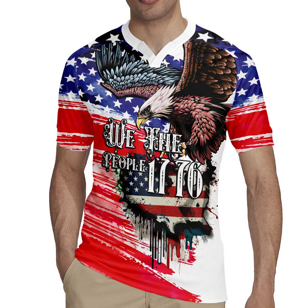 The United States Independence Day Rugby Jersey We The People Watercolor Style